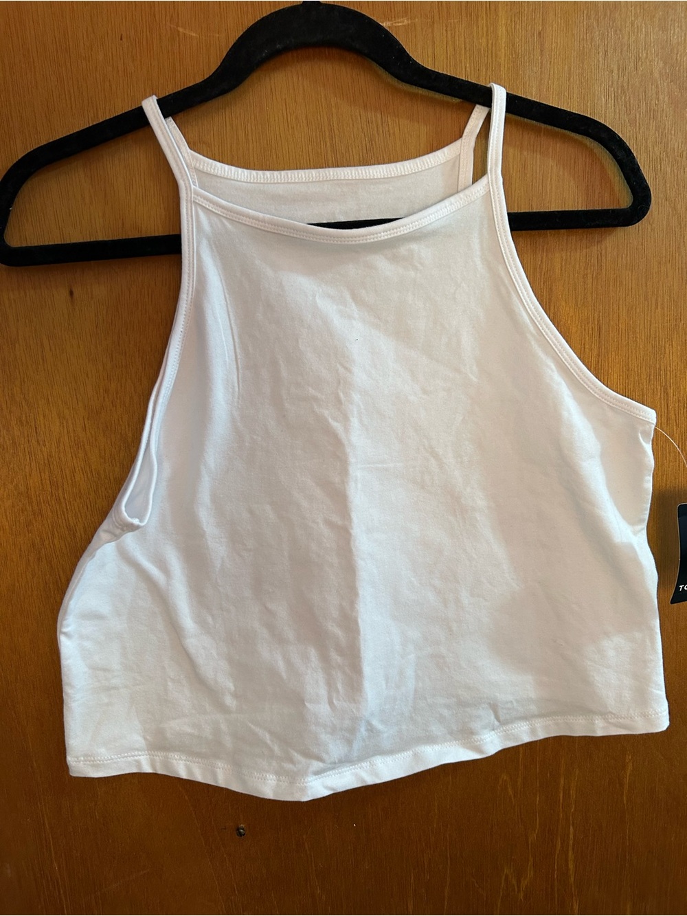 torrid White High Neck Cropped Tank